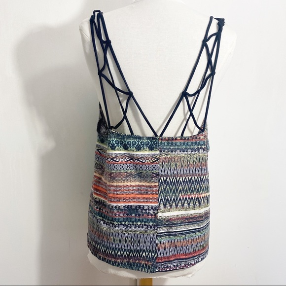 DEB Aztec stripe tank top thin caged back strap 1X - Picture 4 of 6